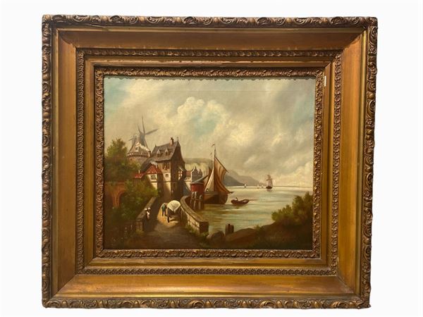 Scuola olandese - Paesaggio nordico