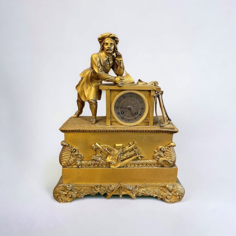 Orologio in bronzo dorato