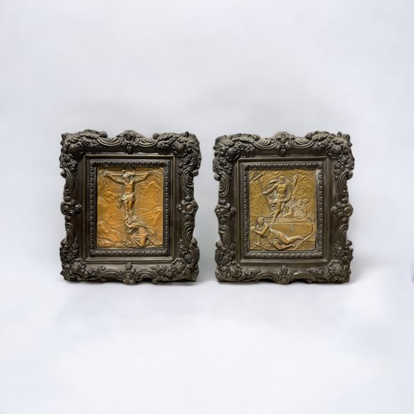 Pair of bas-reliefs