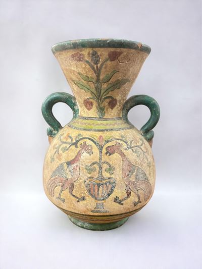 Anfora in Terracotta Policroma