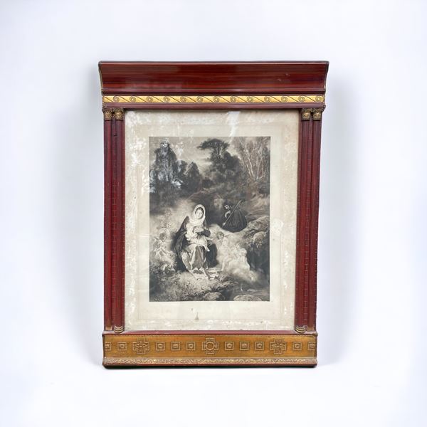 Cornice con stampa  - Auction Timed auction / Christmas brocantage - DAMS Casa d'Aste