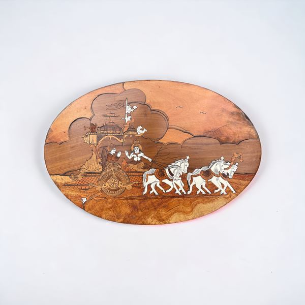 Tavoletta decorativa orientale  - Auction Timed auction / Christmas brocantage - DAMS Casa d'Aste