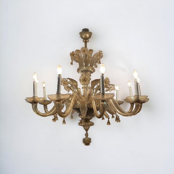 Lampadario in vetro di Murano