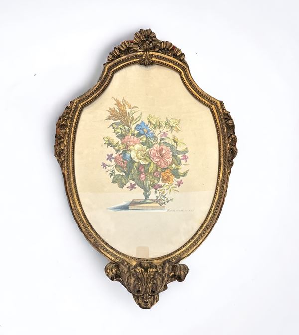Golden wooden frame