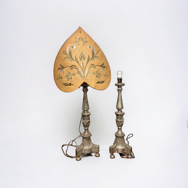 Coppia di candelieri  (fine del XIX secolo)  - Asta Asta a tempo / Brocantage natalizio - DAMS Casa d'Aste