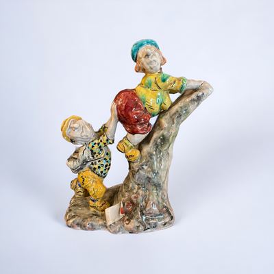 Scultura in Ceramica Policroma