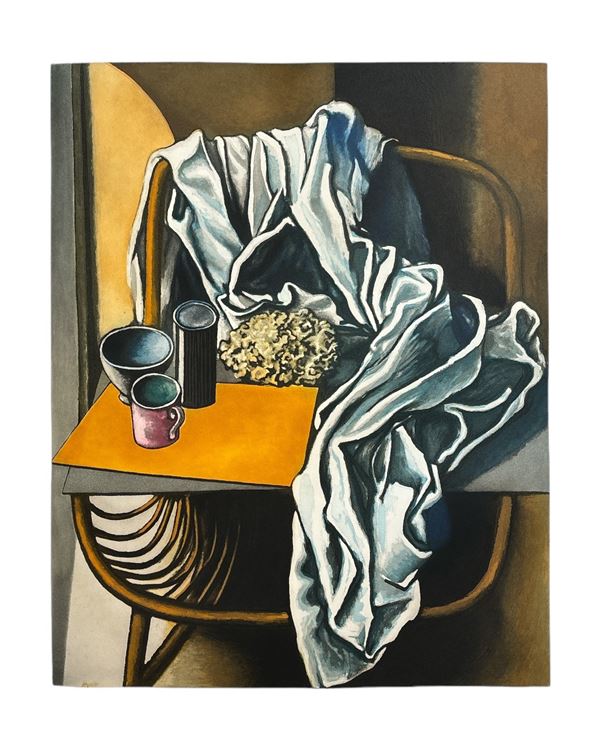 Renato Guttuso - Natura morta con spugna e drappo