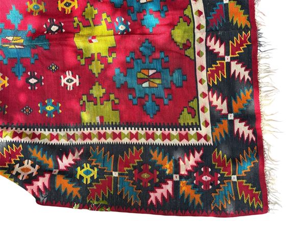 Tappeto Kilim anni 30 - 2 x 1,80 m  - Asta Art Décor -  Web Only - DAMS Casa d'Aste