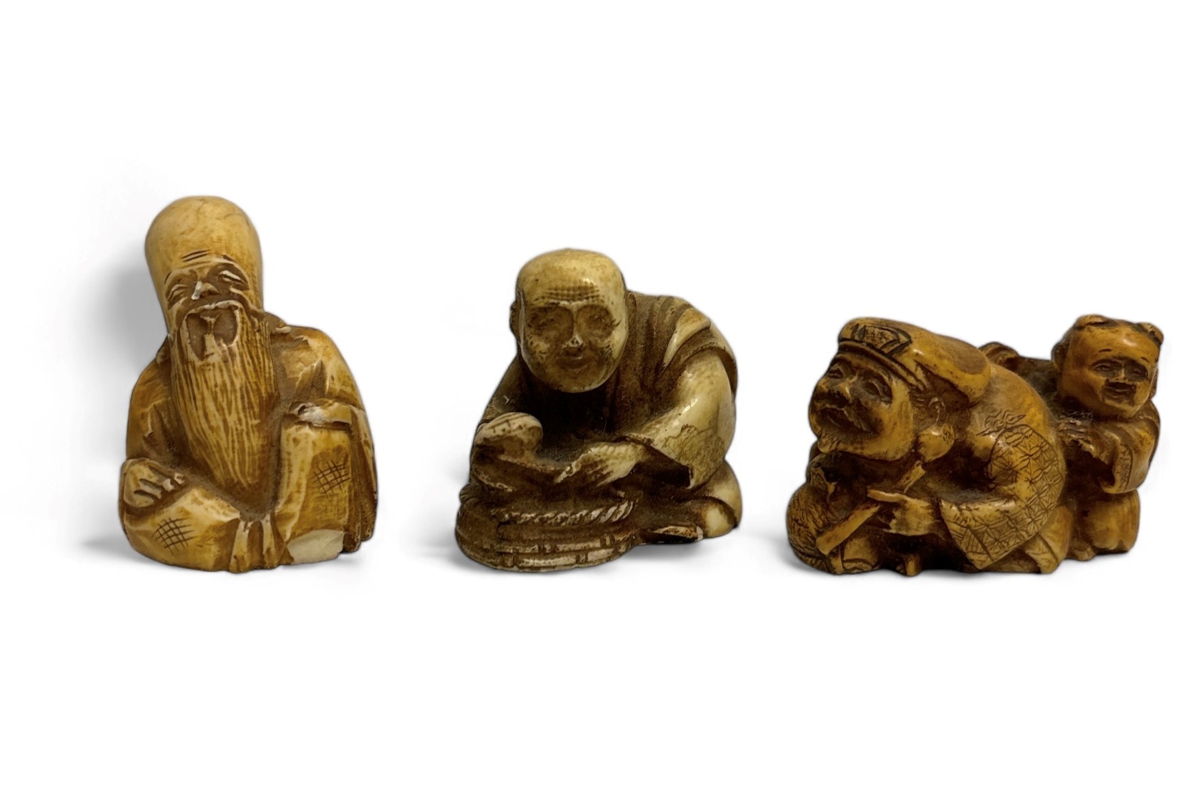 Set di Sei Saggi Orientali in Resina