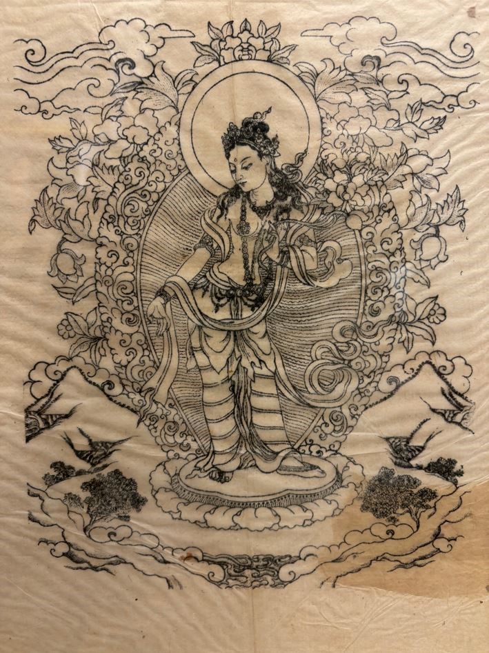 Coppia di Stampe Thailandesi su Carta di Riso