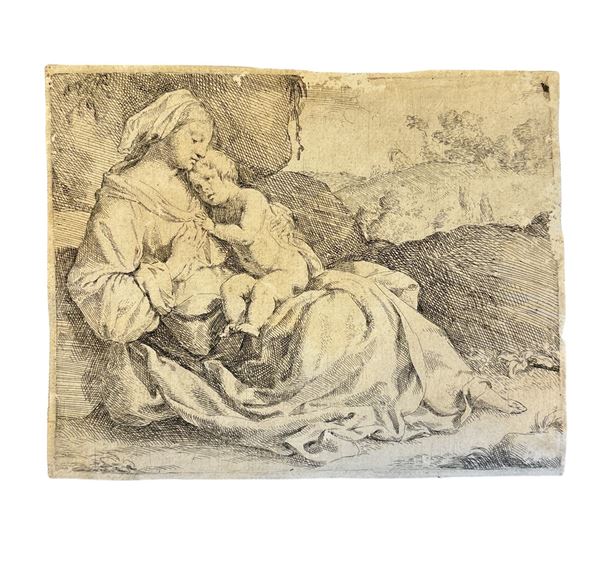 Jan Miel - Madonna con bambino