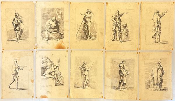 Salvator Rosa - Lotto di 10 fogli