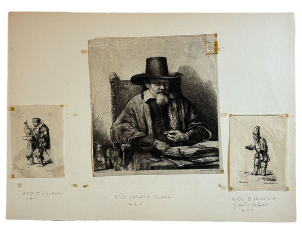 Francesco Novelli - Tre incisioni da Rembrandt