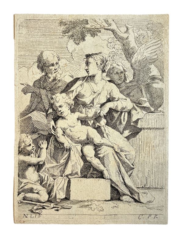 Nicolas Loir - Sacra famiglia con San Giovanni battista