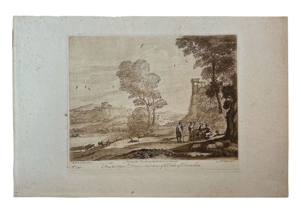 Richard Earlom - Paesaggio (da Claude Lorrain)