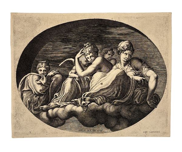 Antonio Lafr&#233;ry - Venere, due dee e due putti
