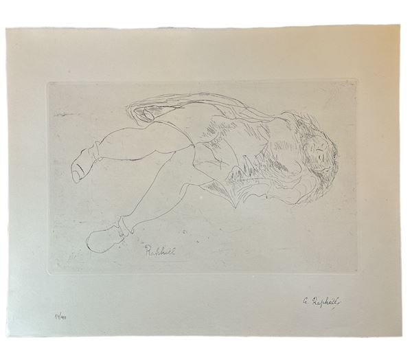 Antonietta Raphael Mafai : Nudo disteso di donna  - litografia su carta - Asta Grafiche antiche, moderne e multipli internazionali - DAMS Casa d'Aste