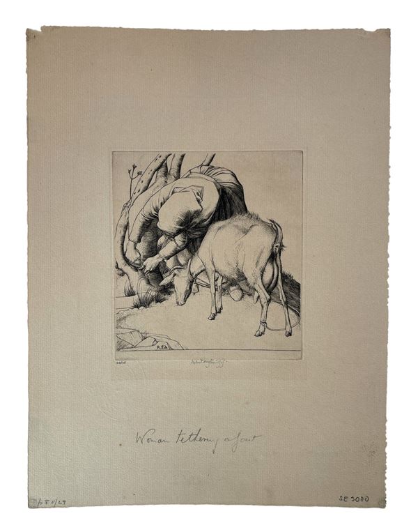 Robert Sargent Austin - Tethering a goat