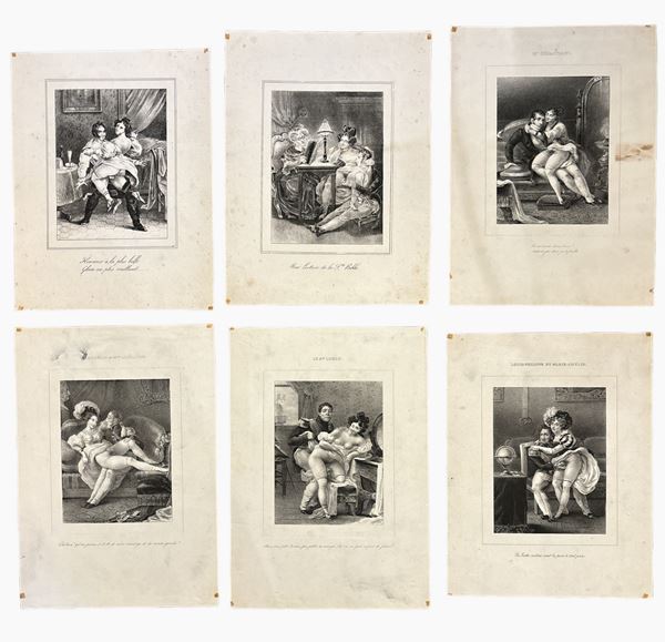 Set di 6 stampe erotiche