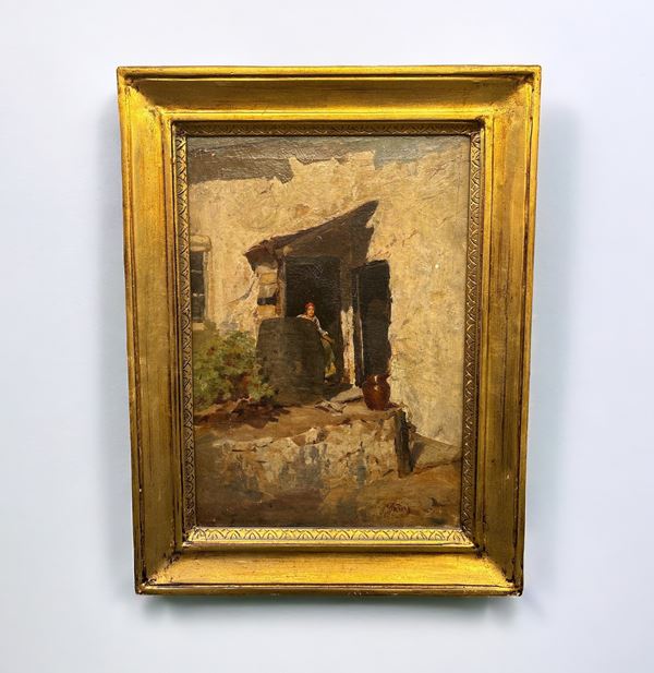 Teofilo Patini - Scena di paese