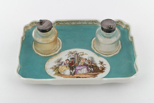 Porcelain inkwell