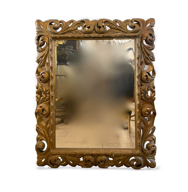 Specchiera  di forma rettangolare  (fine del XIX secolo)  - Auction Arredi e dipinti di una villa a La Giustiniana e altre committenze romane - Web-Live - DAMS Casa d'Aste