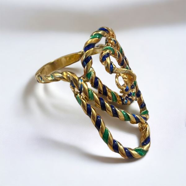 Anello a serpe  (Anni 80)  - Auction Arredi e dipinti di una villa a La Giustiniana e altre committenze romane - Web-Live - DAMS Casa d'Aste