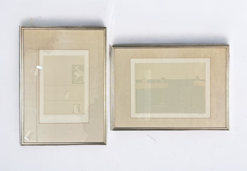 Arnaldo Battistoni - Due Litografie