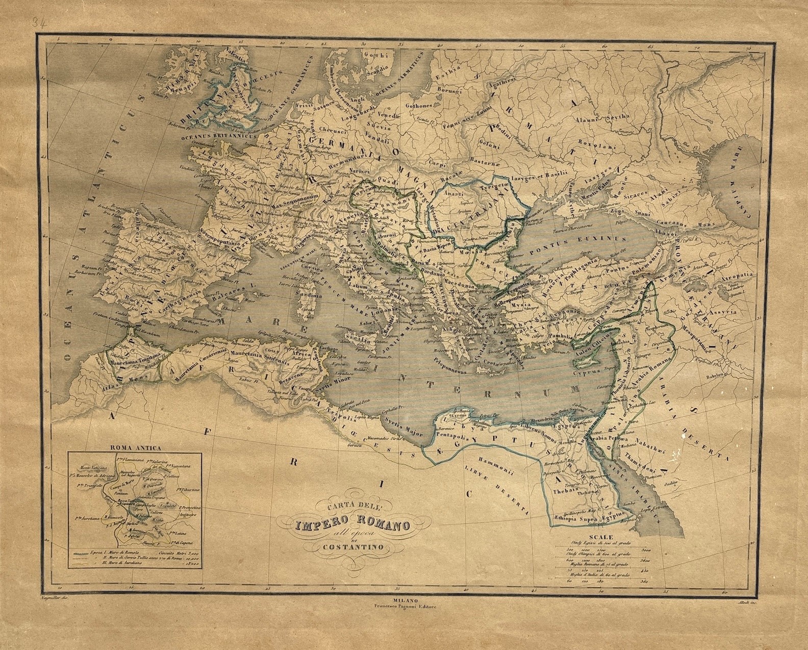 Carta Dell'impero Romano All'epoca di Costantino; Impero D'alessandro