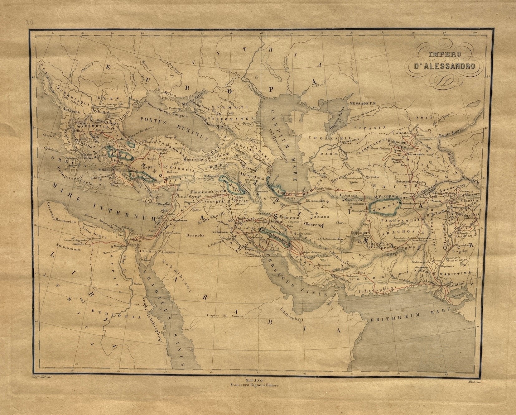 Carta Dell'impero Romano All'epoca di Costantino; Impero D'alessandro