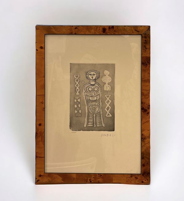 Massimo Campigli - Idolo su fondo scuro