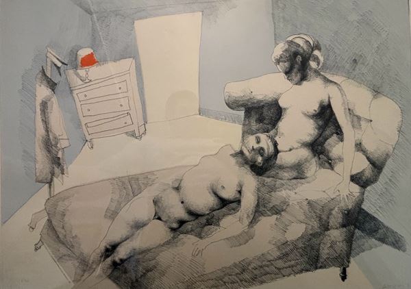 Ugo  Attardi : Senza titolo  (1969)  - litografia - Asta Multipli d'autore & Affordable art del XX secolo - DAMS Casa d'Aste