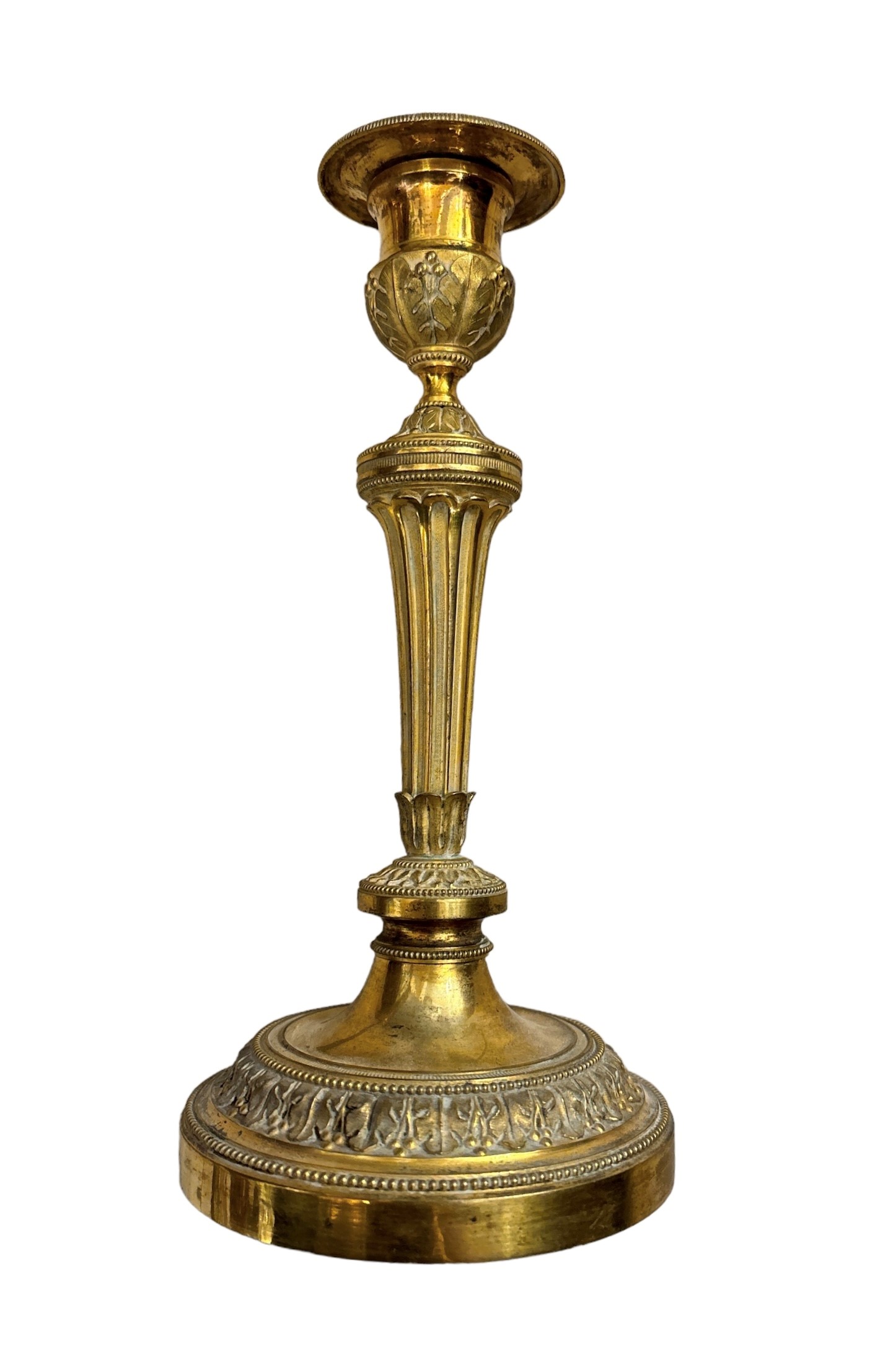 Due Coppie di candelieri in bronzo dorato