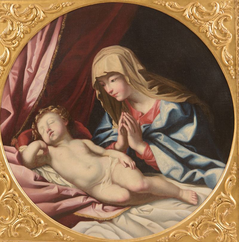 Madonna in adorazione del bambino dormiente