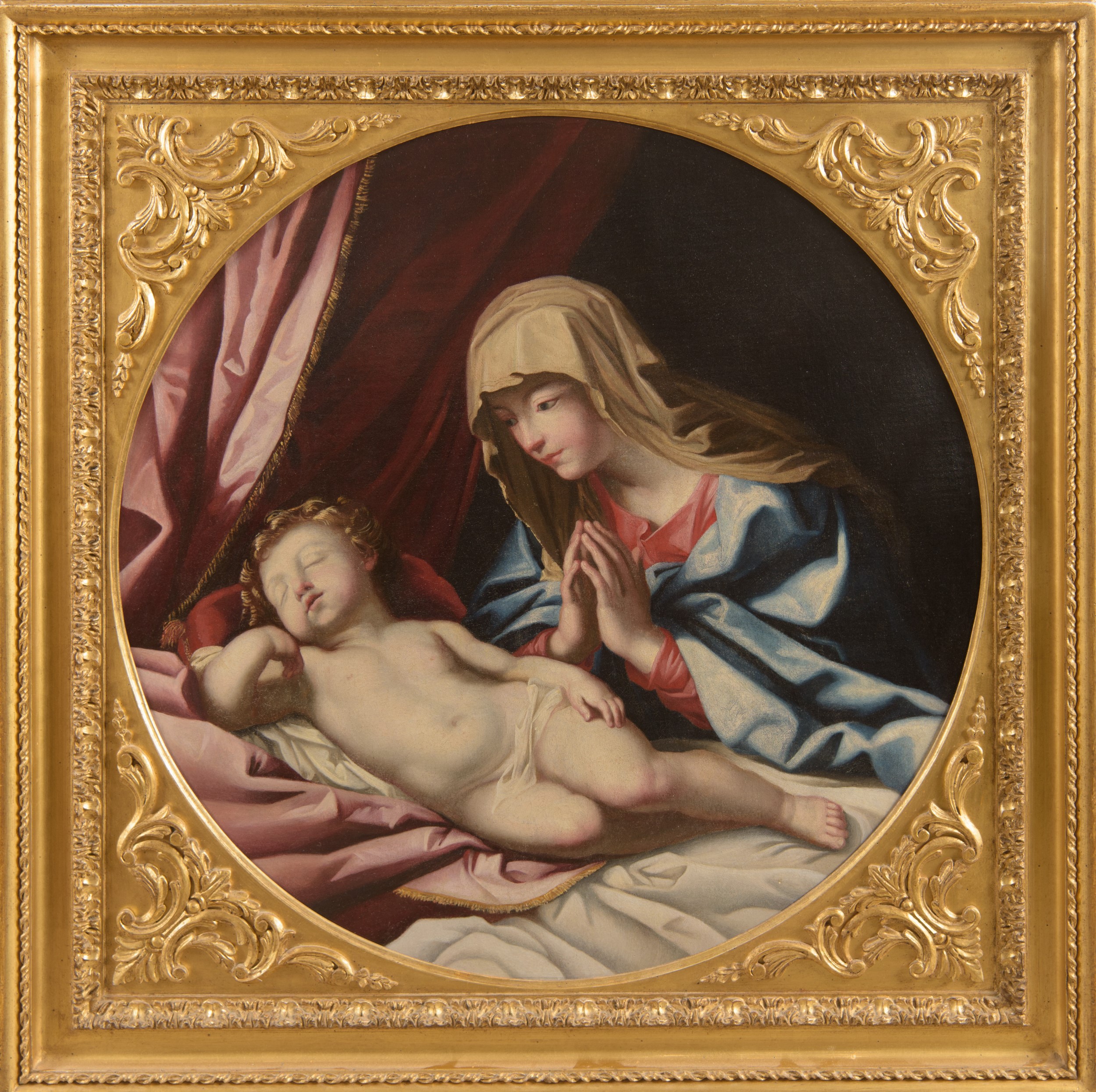 Madonna in adorazione del bambino dormiente