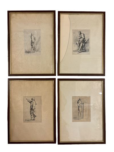 Serie di Quattro Incisioni da Salvator Rosa