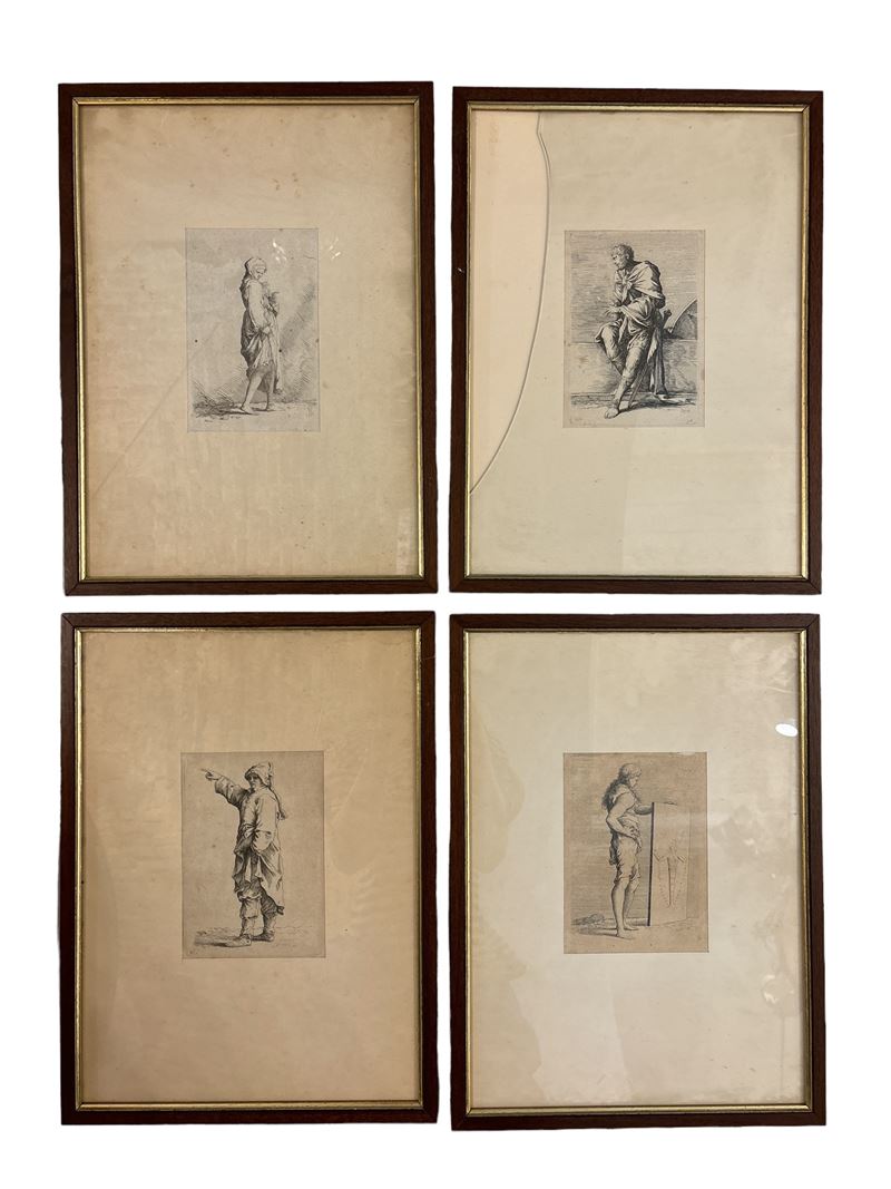 Serie di Quattro Incisioni da Salvator Rosa