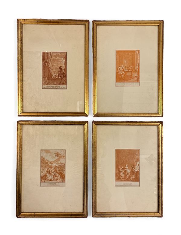 Jean - Michel Moreau : Serie di 4 incisioni  (XIX secolo e successivi)  - Asta Brocantage Natalizio - Web Only - DAMS Casa d'Aste