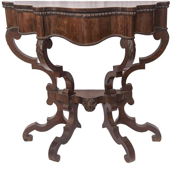 Consolle Luigi Filippo  (fine del XIX secolo)  - legno  - Asta Arte Classica & Art Nouveau - DAMS Casa d'Aste