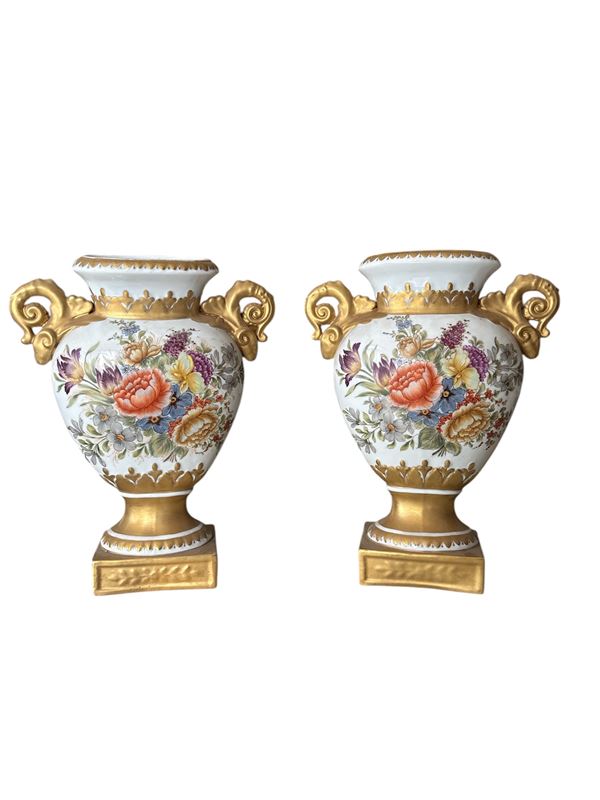 CAPODIMONTE - Coppi di vasi portapalme