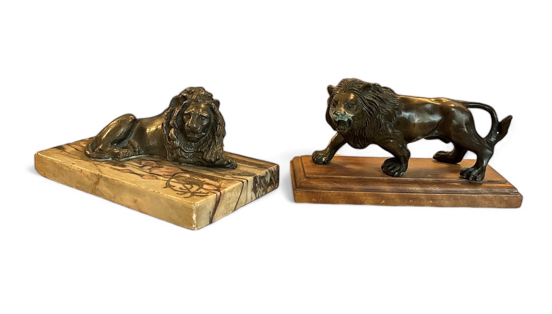 Quattro sculture in bronzo e antimonio