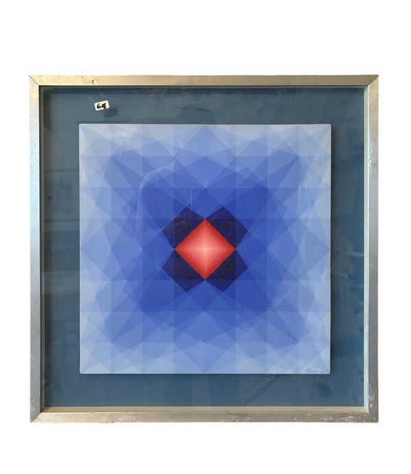 ANGELICA RICCIARDI - Un'astratta idea di perfezione  (1976)  - olio su tela - Asta Multipli d'autore & Affordable art del XX secolo - DAMS Casa d'Aste