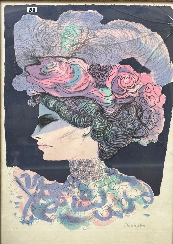 Fausto Maria Liberatore - Ritratto femminile con cappello