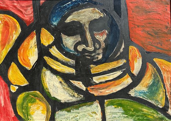 Carlos Hugo Pereyra : Senza titolo  (1963)  - olio su tela - Asta Multipli d'autore & Affordable art del XX secolo - DAMS Casa d'Aste