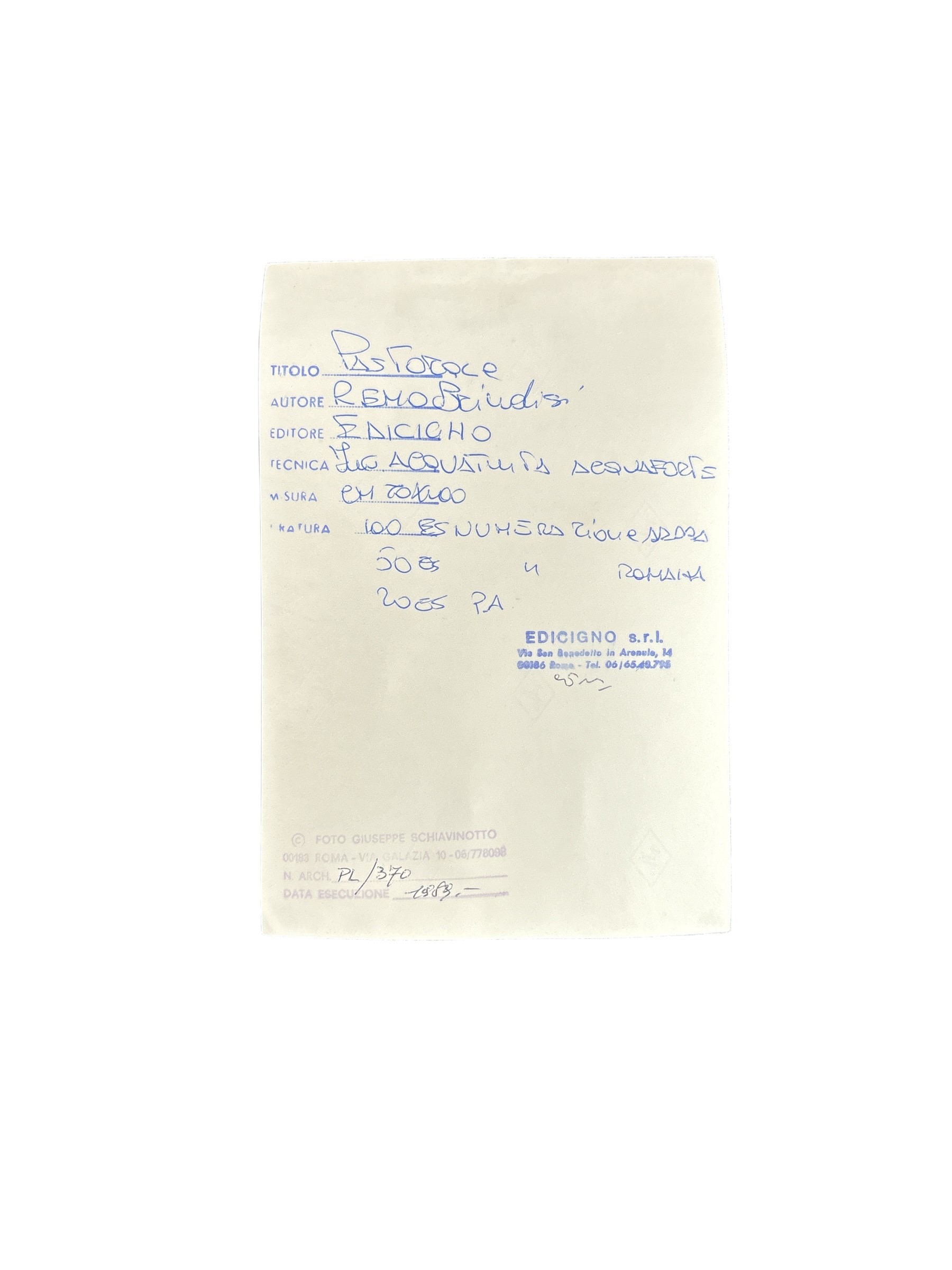 Remo Brindisi - Composizione