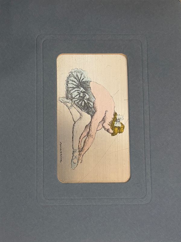 Francesco Messina : Ballerina  - litografia su lastra argentata - Asta Multipli d'autore & Affordable art del XX secolo - DAMS Casa d'Aste