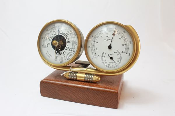 Barometro, termometro ed igrometro  (Manifattura italiana, seconda metà XX secolo)  - Auction Brocantage Natalizio - DAMS Casa d'Aste