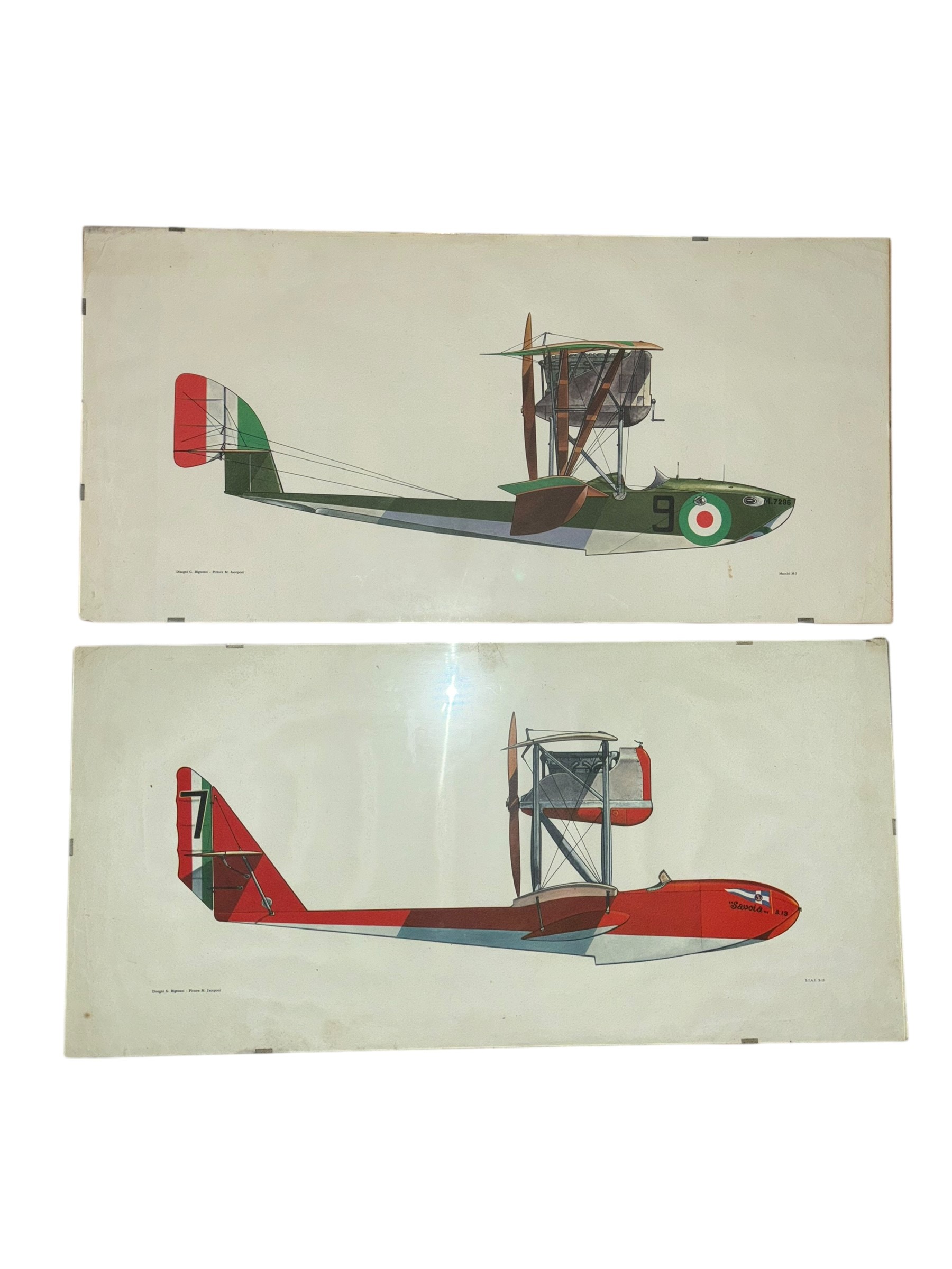 G. Bignozzi, M. Jacoponi - Sette Stampe di Aereoplani