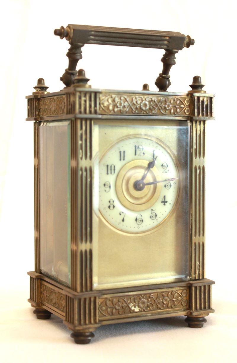 Piccolo Orologio da Carrozza in Ottone