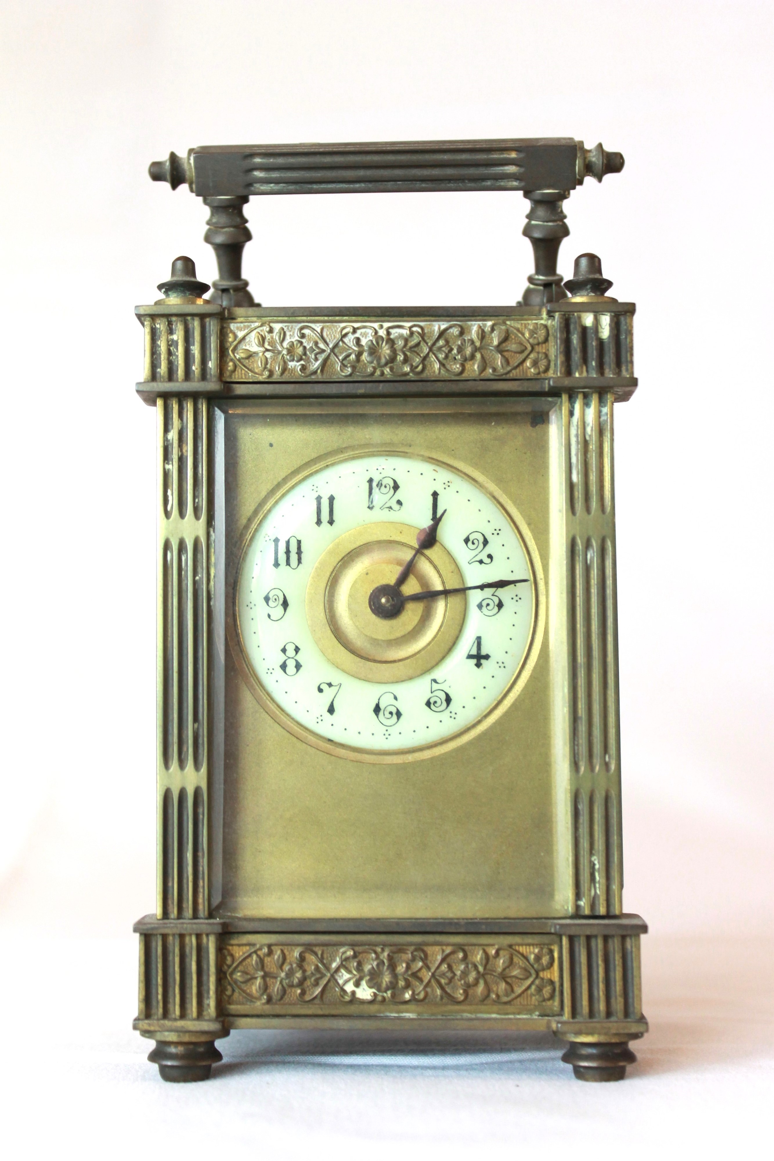 Piccolo Orologio da Carrozza in Ottone